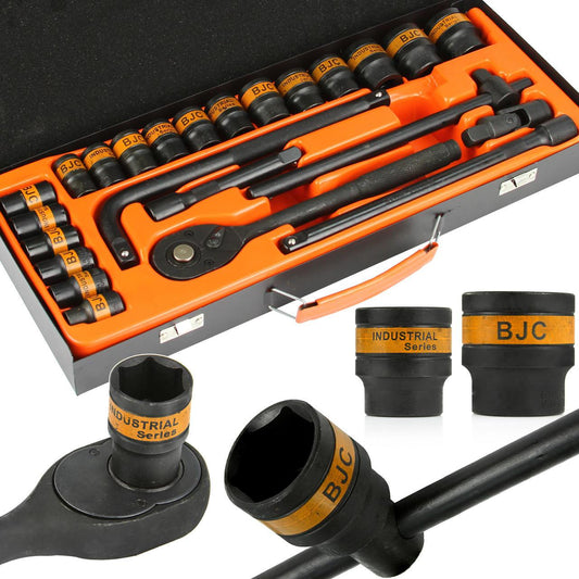 Trusa scule de forta 24 piese 1/2 6 laturi, set chei tubulare clichet prelungitor - Bjc tools