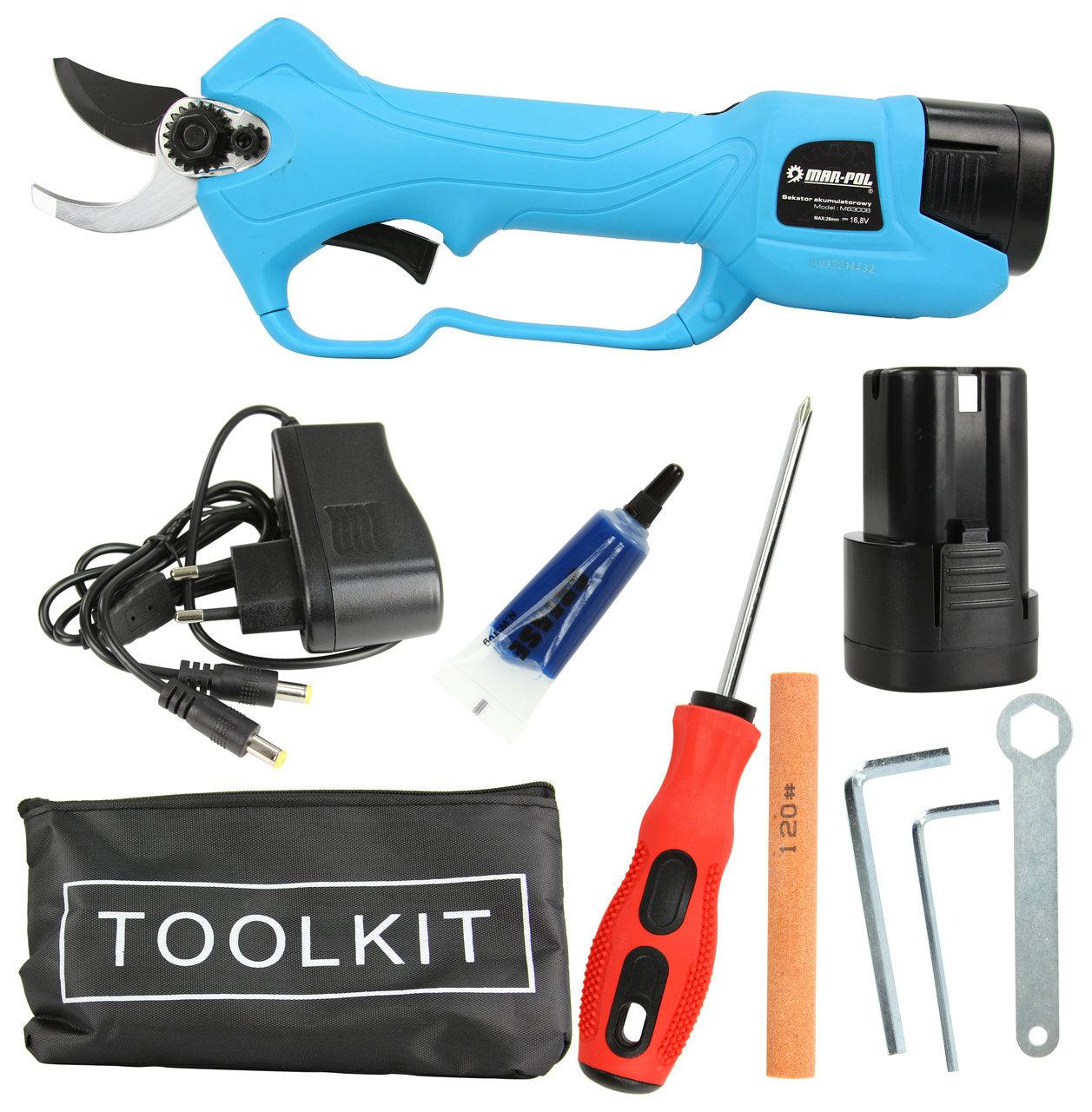 Foarfeca fie si pomi cu acumulator, foarfeca vie flori crengi pomi pe baterii - Bjc tools