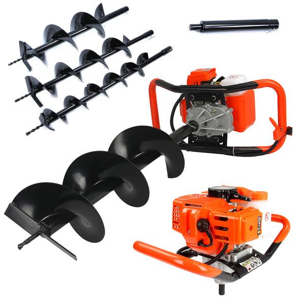 Motoburghiu pe benzina 5.2Cp cu 3 burghiu incluse, freza foraje - Bjc tools