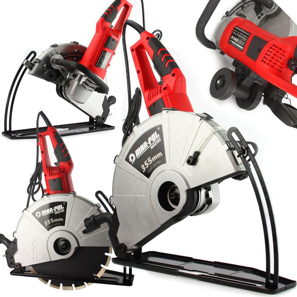 Circular de mana electric umed si uscat 2600 wati, circular cu disc 355mm si sistem de aspirare a prafului - Bjc tools