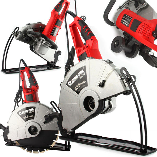 Circular de mana electric umed si uscat 2600 wati, circular cu disc 355mm si sistem de aspirare a prafului - Bjc tools