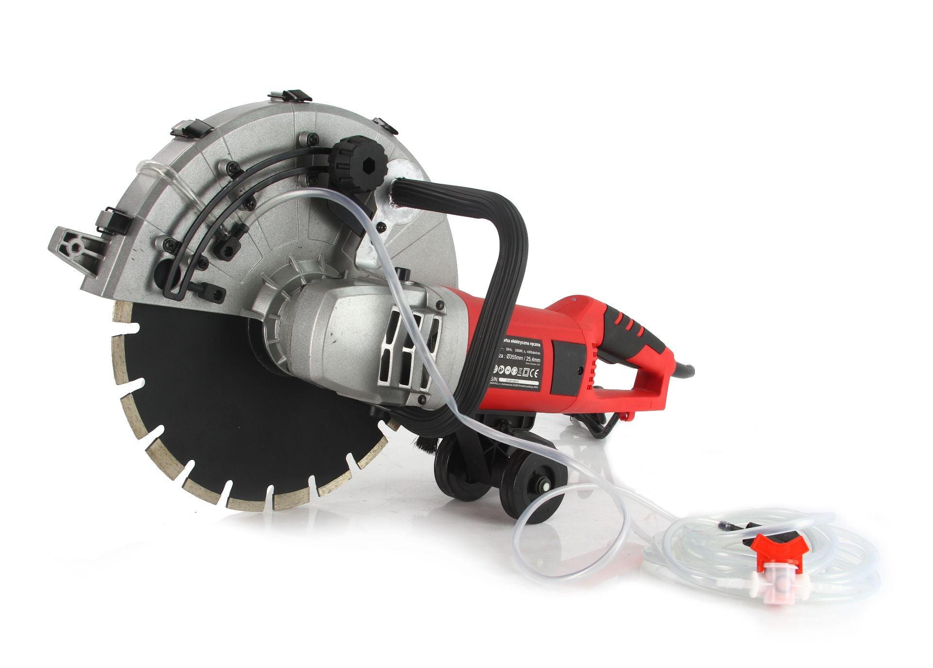 Circular de mana electric umed si uscat 2600 wati, circular cu disc 355mm si sistem de aspirare a prafului - Bjc tools