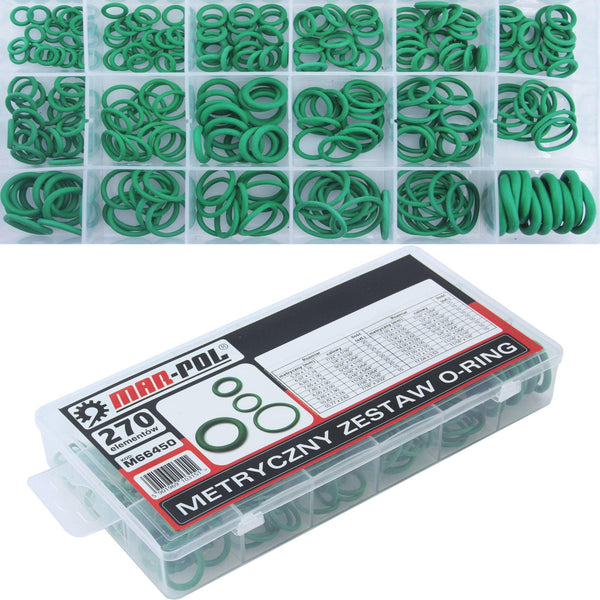 Set garnituri de cauciuc, oringuri hnbr 270 piese garnituri aer condiționat - Bjc tools