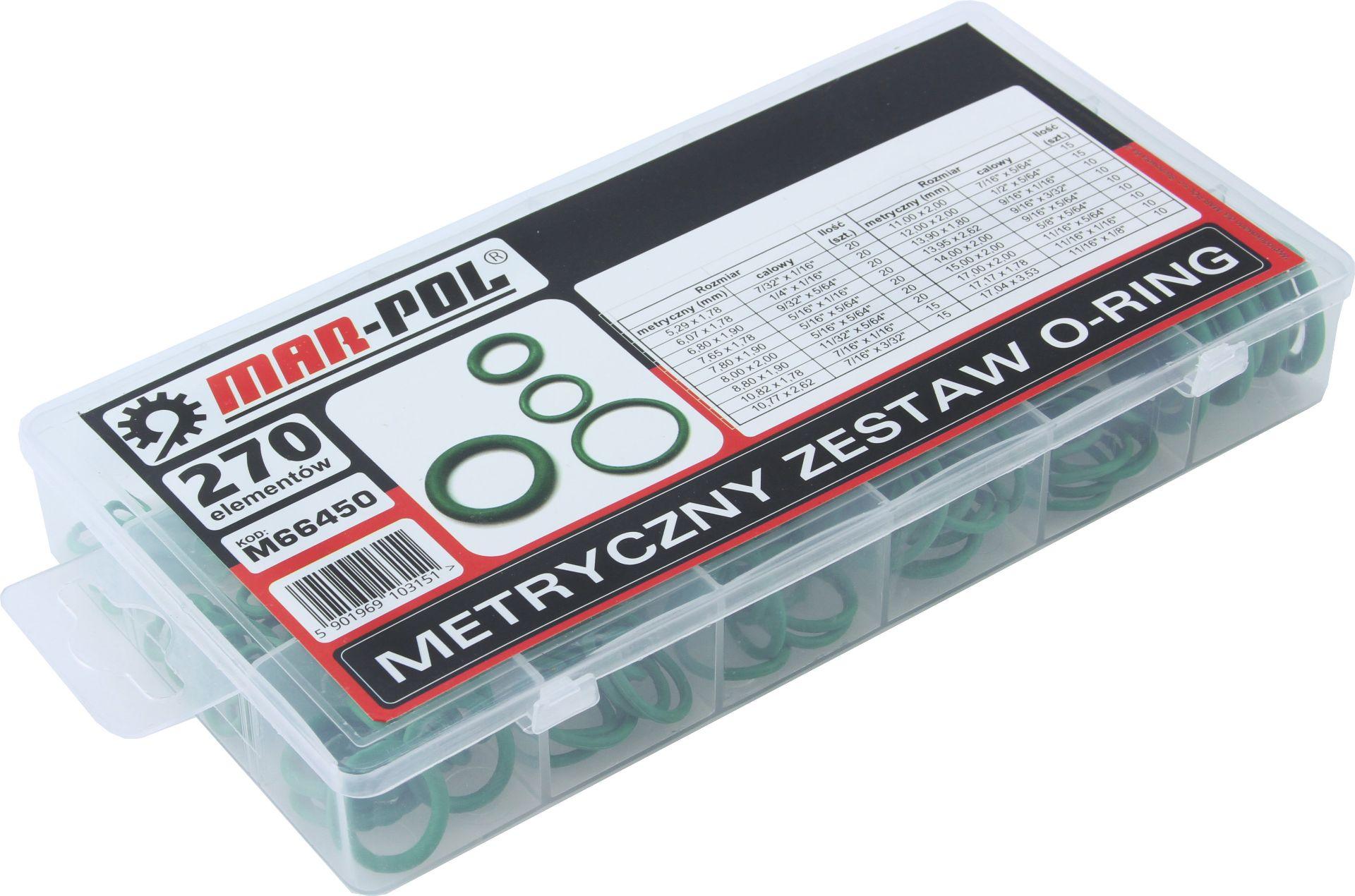 Set garnituri de cauciuc, oringuri hnbr 270 piese garnituri aer condiționat - Bjc tools