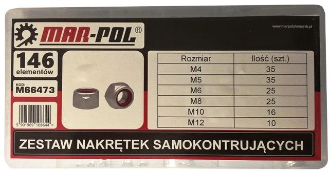 Set piulite cu frana 146 piese m4 m6 m8 m10 si m12 - Bjc tools