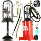 Gresor pneumatic 12 litri cu furtun lung 4 metri, pompa de gresat pneumatica, decalimitru - Bjc tools