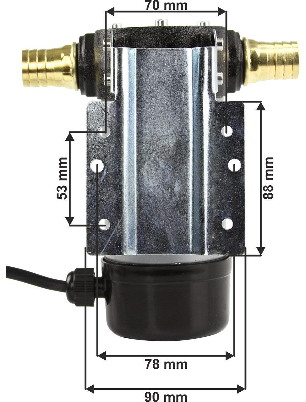 Pompa transfer motorina si ulei 12 volti 50L/min cu autoamorsare, pompa transfer diesel 160 wati 12 volti - Bjc tools