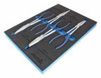 Set clesti cu varf lung in modul de spuma pentru dulap scule, set clesti lungi 4 piese Profesional - Bjc tools
