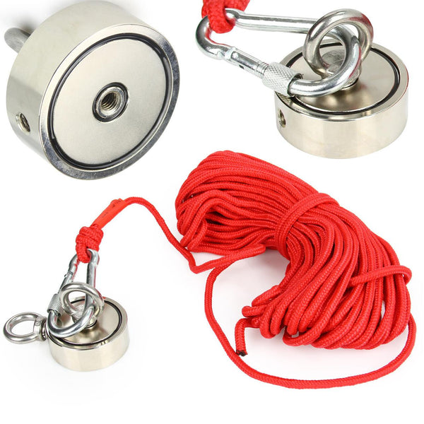 Magnet de neodim 170kg 60x22mm, magnet fishing cu carlig - Bjc tools