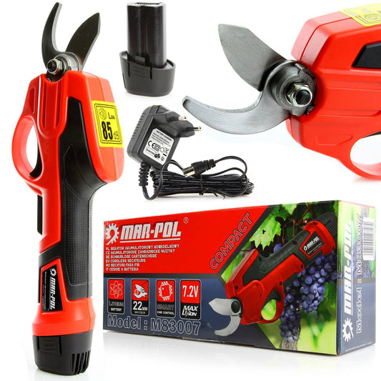 Foarfeca de grădină cu acumulator 7.2V, foarfeca crengi vita de vie cu acumulator, foarfeca electrica cu acumulator - Bjc tools