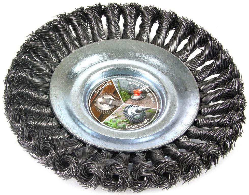 Perie de sarma cu disc pentru motocoasa 200mm, disc cu sarma pentru motocoasa - Bjc tools
