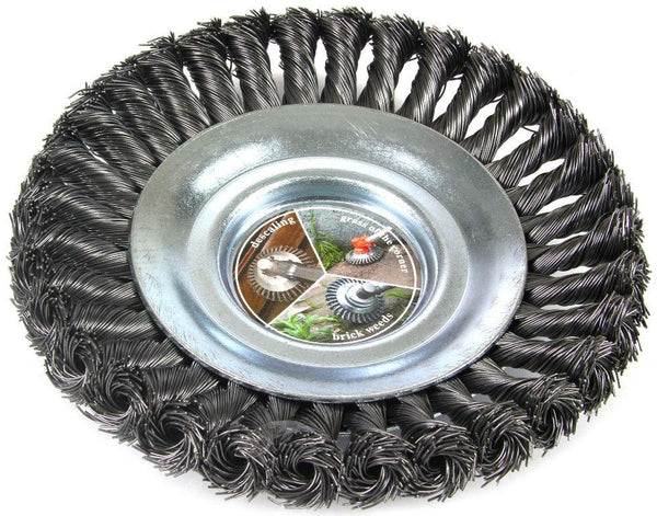 Perie de sarma cu disc pentru motocoasa 200mm, disc cu sarma pentru motocoasa - Bjc tools