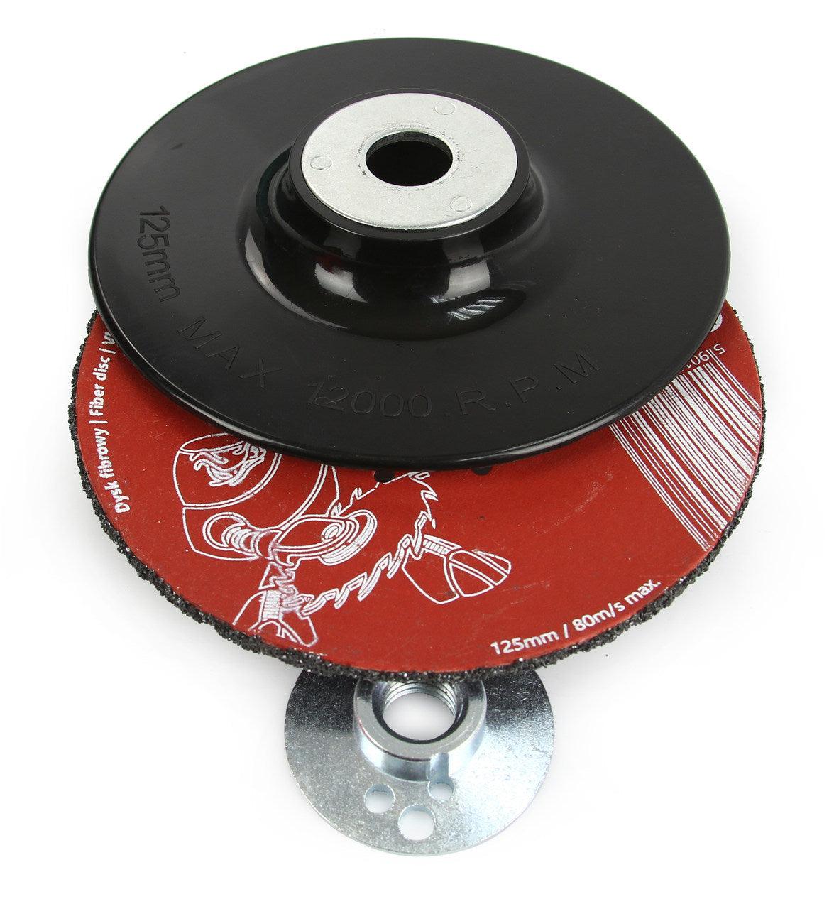 Suport disc fibra flex 125 mm, pad disc fibra - Bjc tools