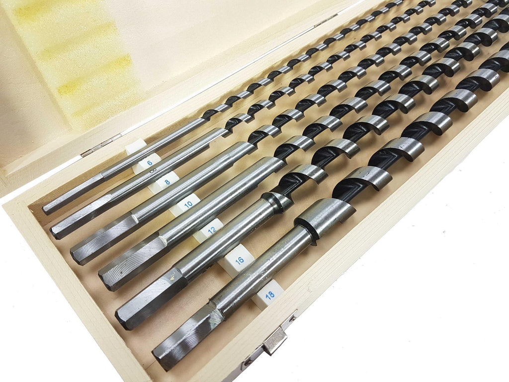 Set burghie lemn 6 piese 6-18mm 460mm, burghiu lemn - Bjc tools