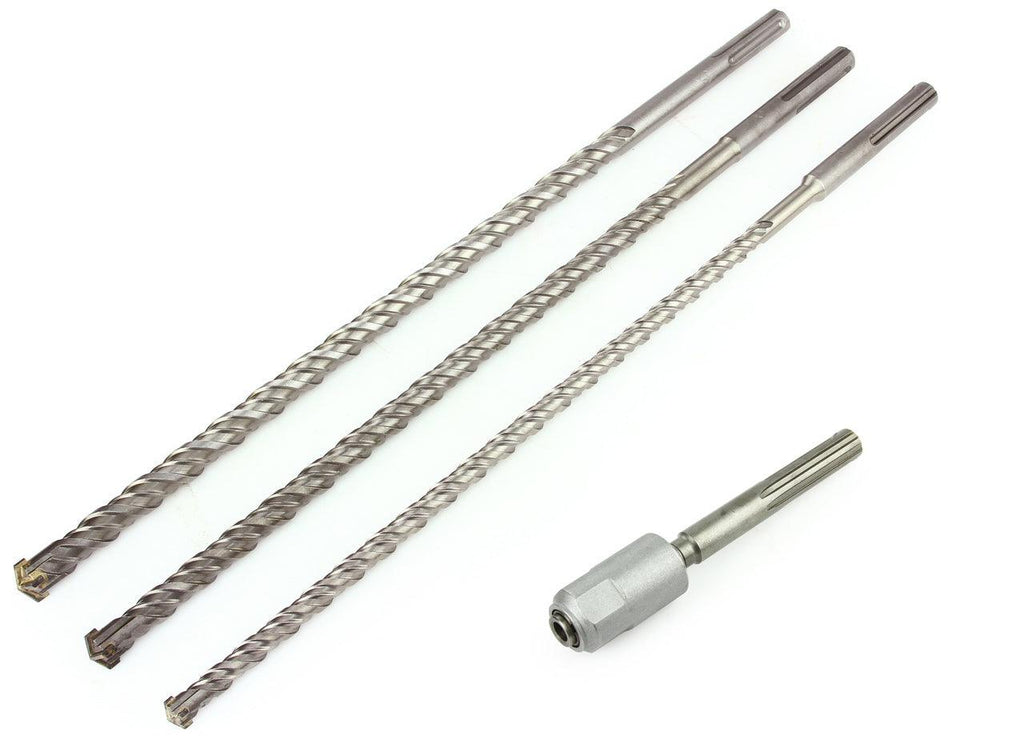 Set burghie beton 4 piese SDS MAX SDS PLUS 600mm, set burghie beton 16 20 si 22 mm - Bjc tools