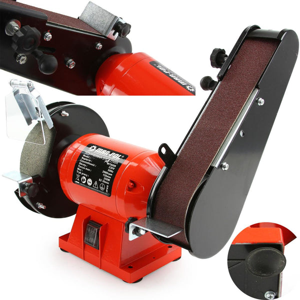 Polizor de banc cu disc 150mm si banda 250W, slefuitor cu banda - Bjc tools