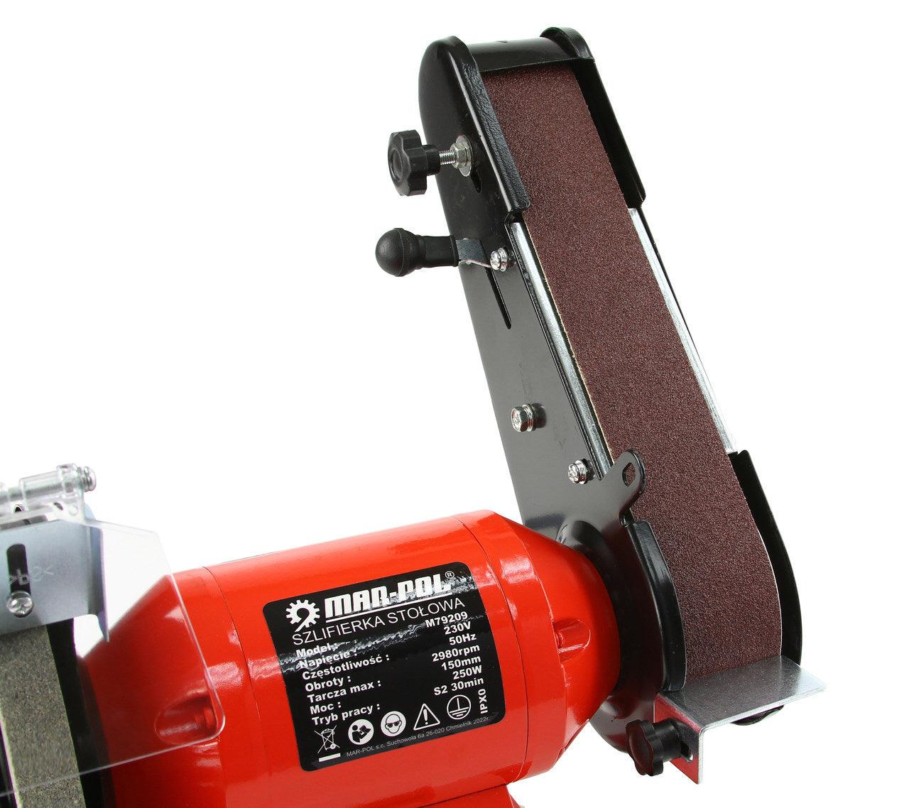 Polizor de banc cu disc 150mm si banda 250W, slefuitor cu banda - Bjc tools