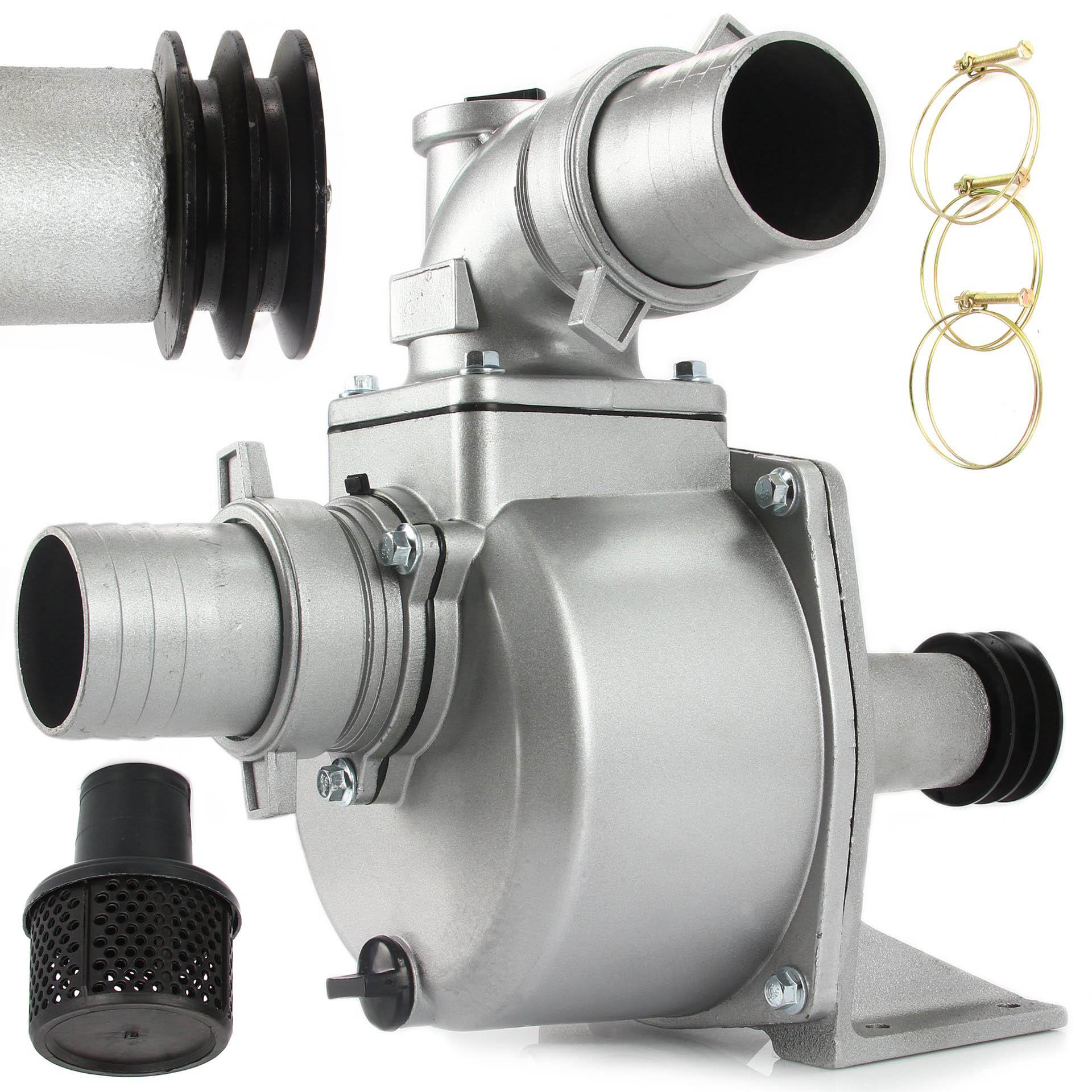 Cap motopompa 3 toli apa curata si murdara 40m3/H, cap motopompa cu fulie si accesorii motopompa turbina otel - Bjc tools Imagine principală a produsului