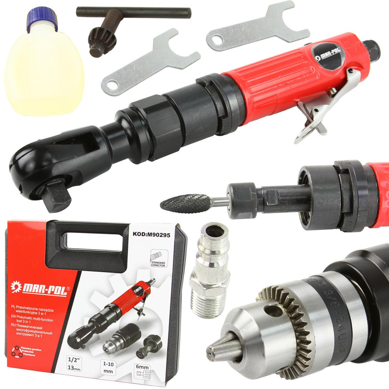 Clichet bormasina si biax pneumatic,instrument pneumatic 3 in 1 - Bjc tools