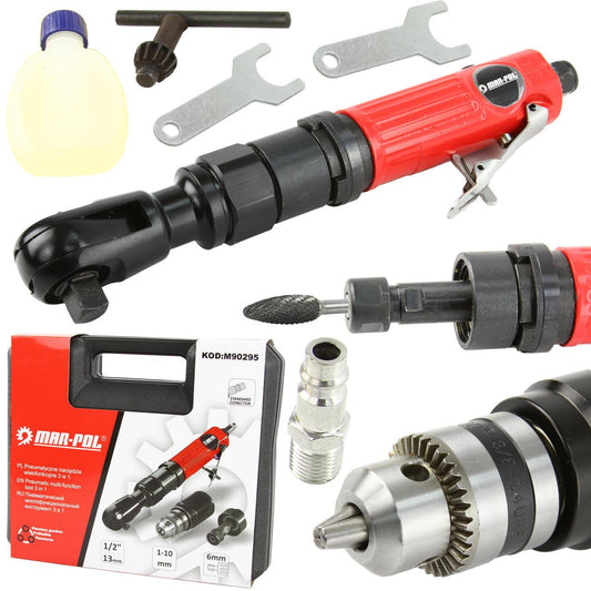 Clichet bormasina si biax pneumatic,instrument pneumatic 3 in 1 - Bjc tools