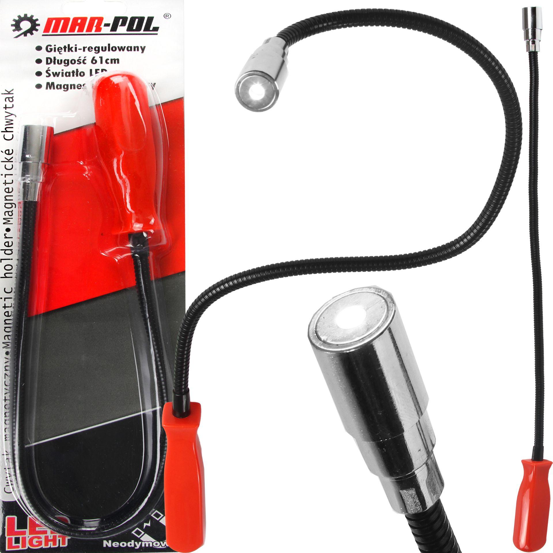Recuperator magnetic cu led, magnet flexibil cu lanterna, magnet neodim - Bjc tools Imagine principală a produsului