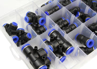 Set conectori rapizi furtun pu pv pe 4mm-12mm 52 buc - Bjc tools