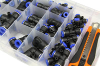 Set conectori rapizi furtun pu pv pe 4mm-12mm 52 buc - Bjc tools