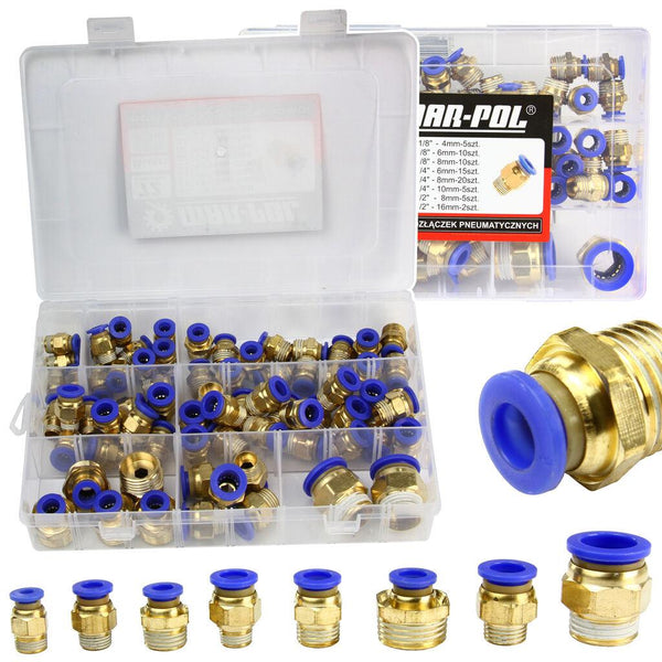Set conectori rapizi pneumatici 72 piese - Bjc tools