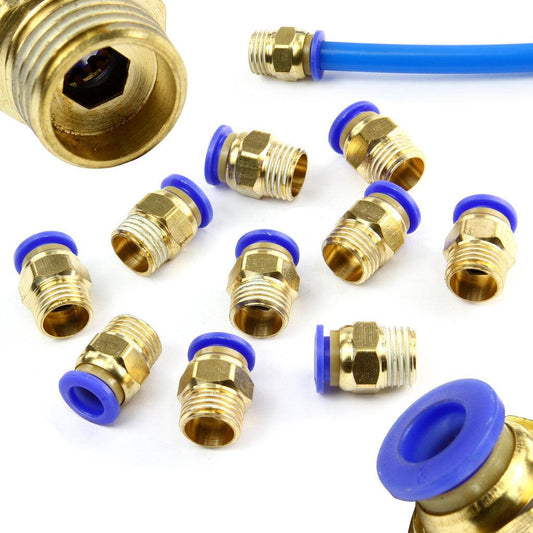 SET CONECTORI RAPIZI PNEUMATICI CU FILET 1/4" 8MM 10BUC - Bjc tools