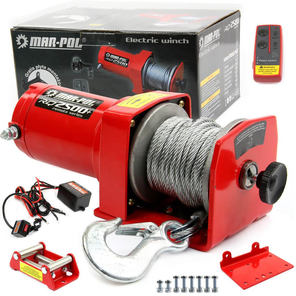 TROLIU VINCI ELECTRIC CU TELECOMANDA, 12V PENTRU QUAD ATV BARCI 2500LBS - Bjc tools