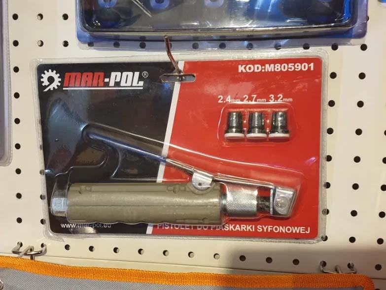 Pistol de sablat cu duze de ceramica incluse pentru aparat de sablat Imagine secundară a produsului