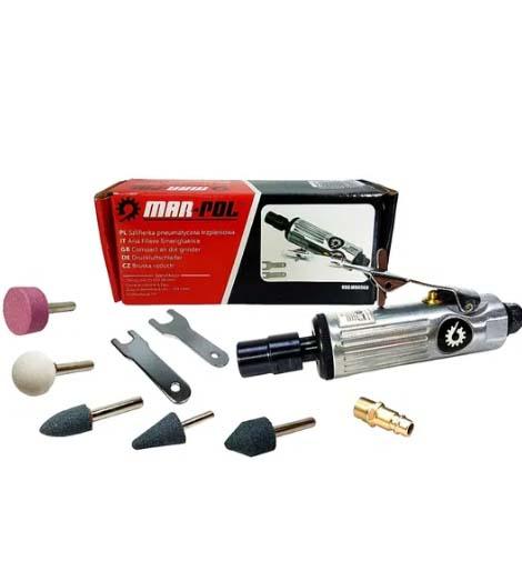 Polizor pneumatic biax pneumatic drept cu accesorii - Bjc tools