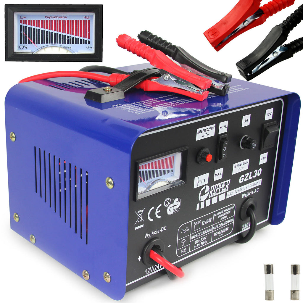 Redresor baterii auto 12/24 v cu functie de încărcare rapida