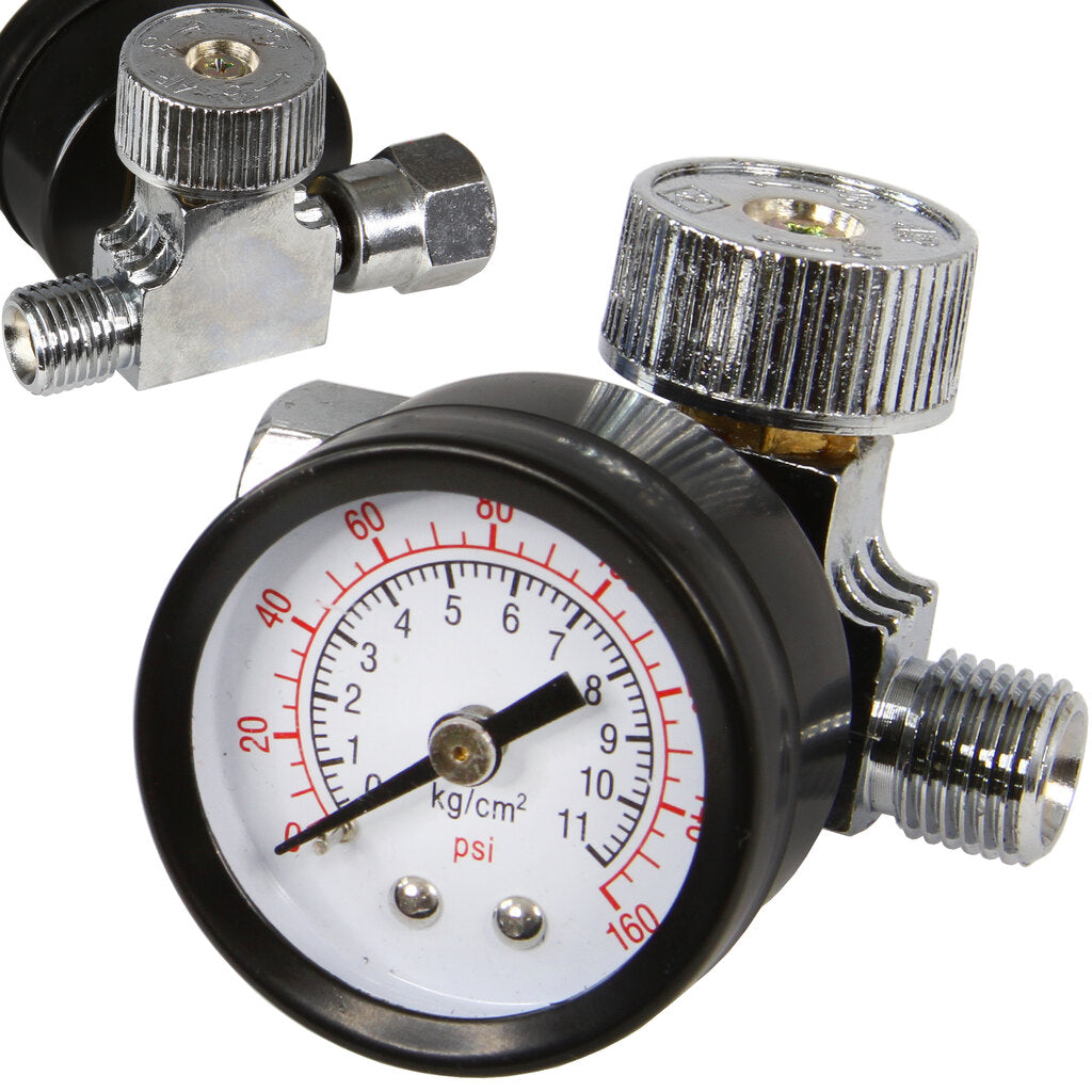 Regulator de presiune pentru scule pe aer comprimat 1-11 bari filet 1/4, reductor presiune Imagine principală a produsului