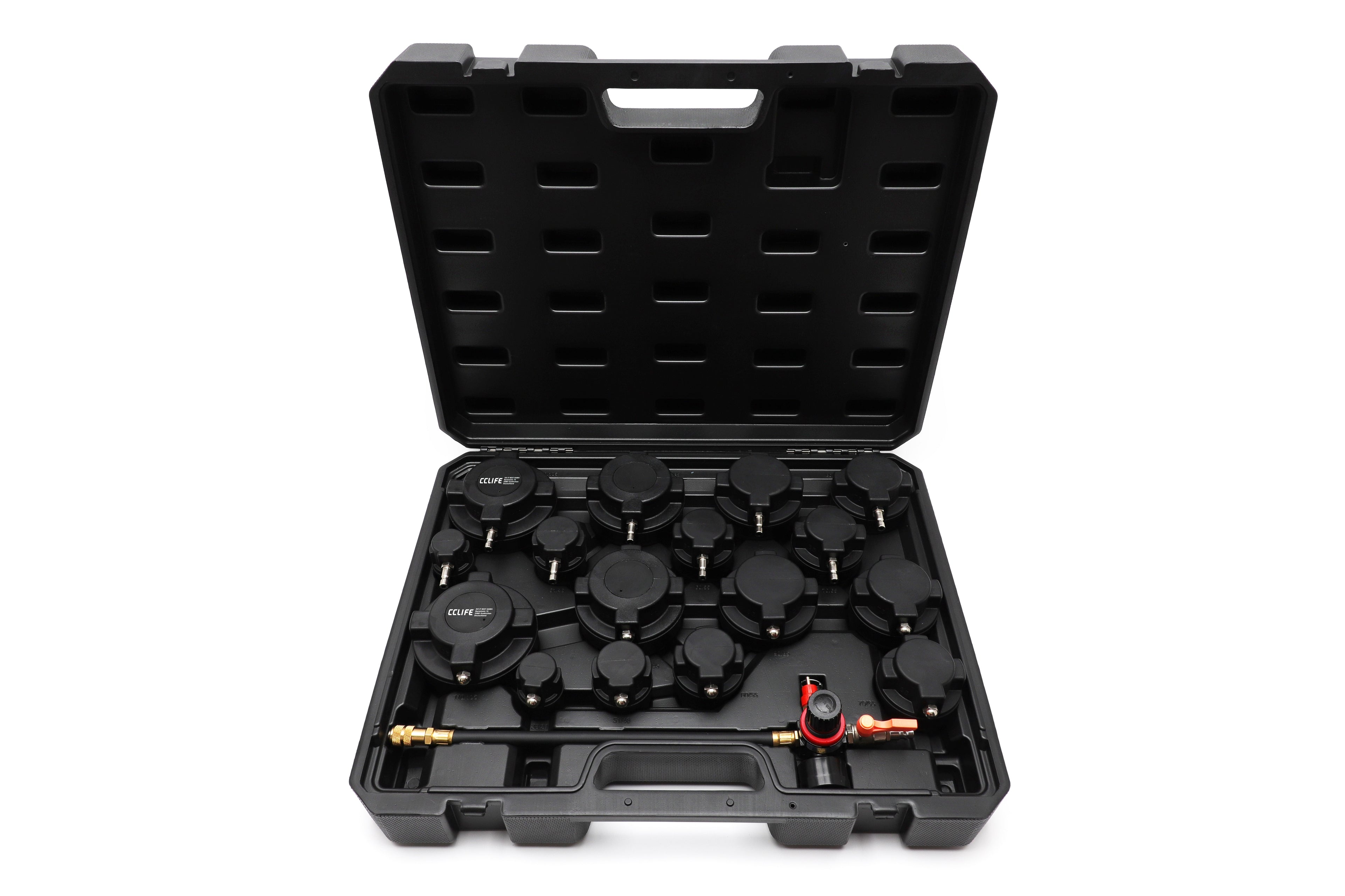 Trusa pneumatica 18 piese pentru verificat etanseitate sistem presiune turbo si intercooler - Trusa testare turbocharger