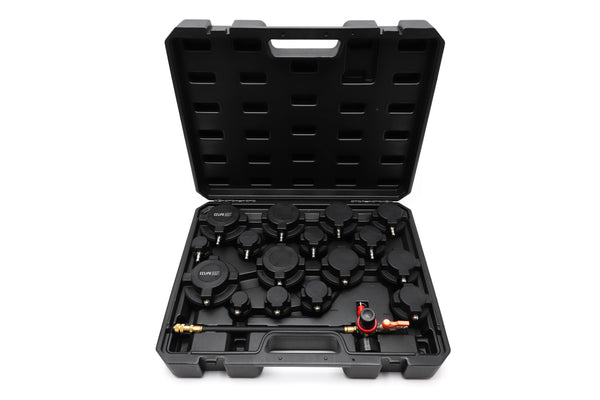 Trusa pneumatica 18 piese pentru verificat etanseitate sistem presiune turbo si intercooler - Trusa testare turbocharger