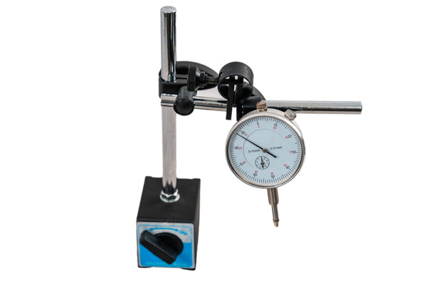 Ceas comparator cu baza magnetica,Set Ceas Comparator Mecanic 0-10mm și Suport Magnetic Universal - Bjc tools