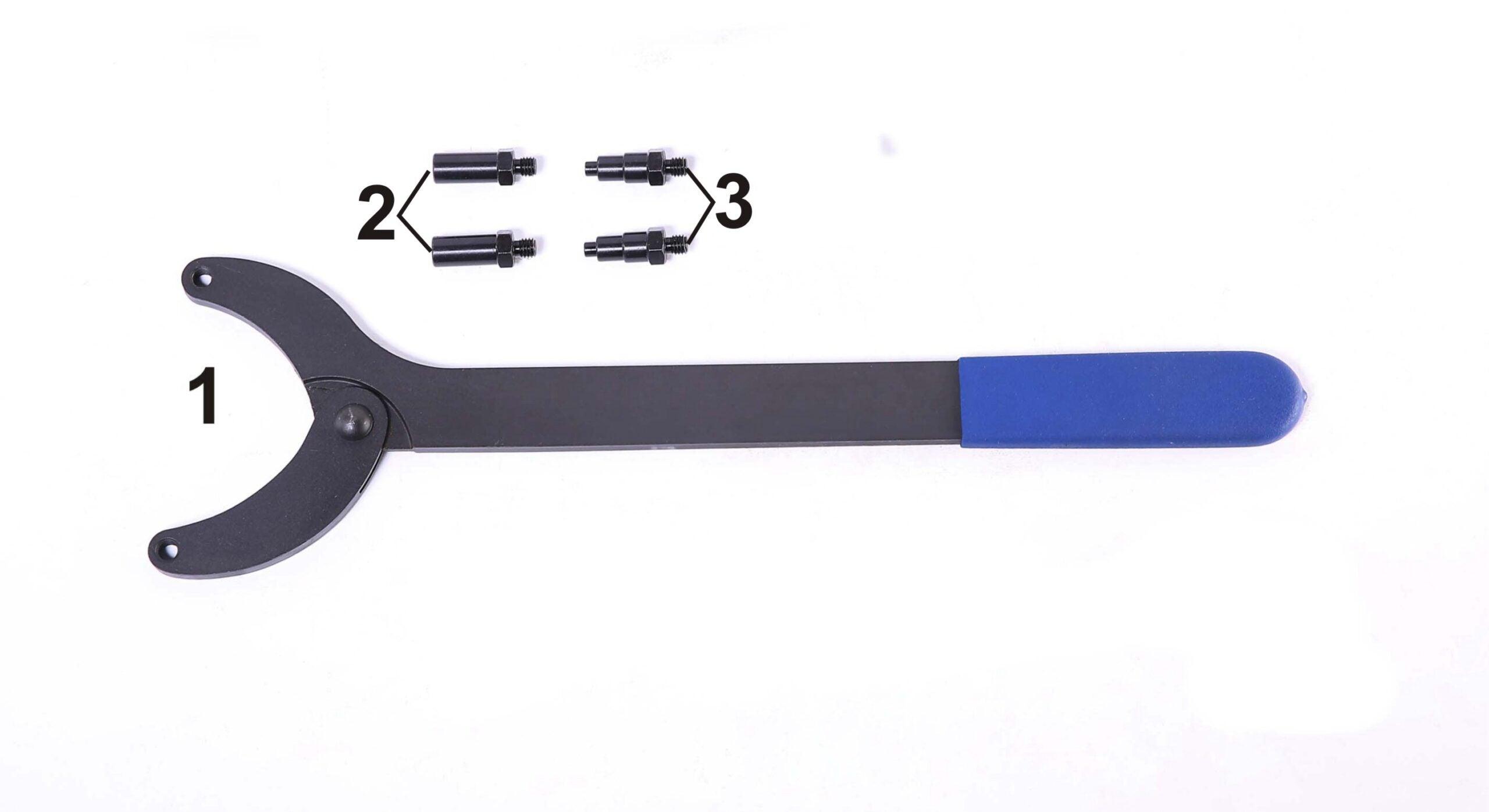 Cheie universala reglabila pentru blocare, contra-tinere si tensionare fulii / pinioane ax came Volkswagen - Bjc tools