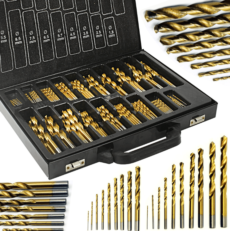 Set de burghie pentru metal HSS acoperite cu TITAN 170 de piese - Bjc tools