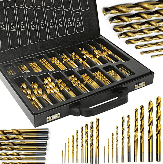 Set de burghie pentru metal HSS acoperite cu TITAN 170 de piese - Bjc tools
