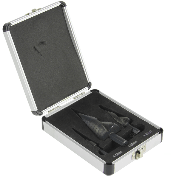 SET DE BURGHIE TREPTATE – 3 PIESE HSS4241 BURGHIE CONICE CU SPIRALĂ - Bjc tools