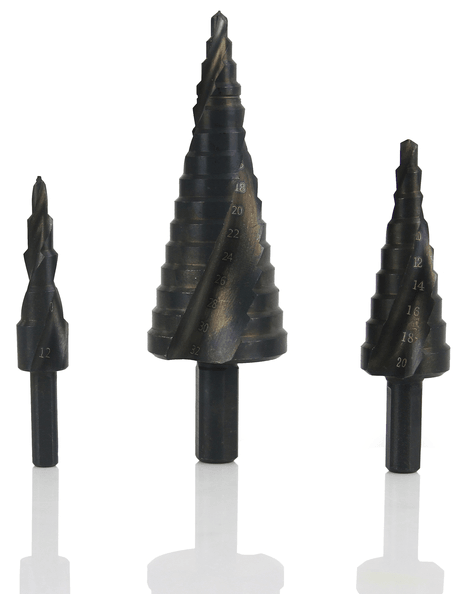 SET DE BURGHIE TREPTATE – 3 PIESE HSS4241 BURGHIE CONICE CU SPIRALĂ - Bjc tools