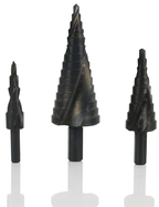 SET DE BURGHIE TREPTATE – 3 PIESE HSS4241 BURGHIE CONICE CU SPIRALĂ - Bjc tools