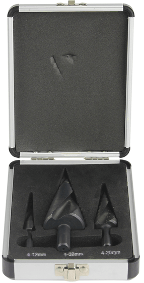 SET DE BURGHIE TREPTATE – 3 PIESE HSS4241 BURGHIE CONICE CU SPIRALĂ - Bjc tools