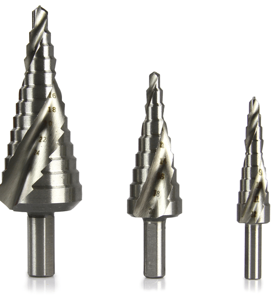 SET DE BURGHIE TREPTATE – 3 PIESE, Burghiu conic - Bjc tools