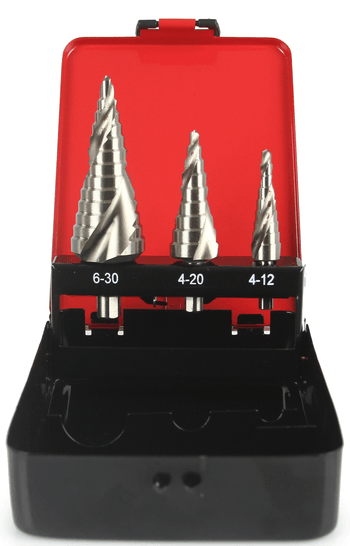 SET DE BURGHIE TREPTATE – 3 PIESE, Burghiu conic - Bjc tools