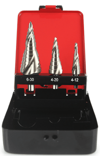 SET DE BURGHIE TREPTATE – 3 PIESE, Burghiu conic - Bjc tools