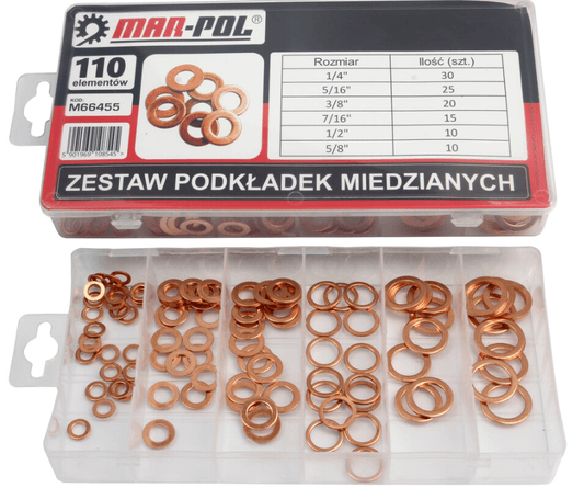 Set de șaibe din cupru – 110 piese - Bjc tools