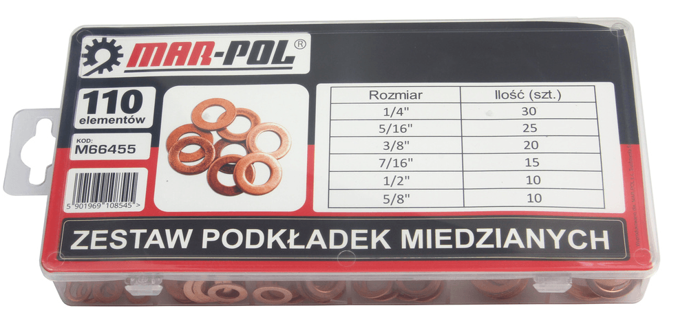 Set de șaibe din cupru – 110 piese - Bjc tools