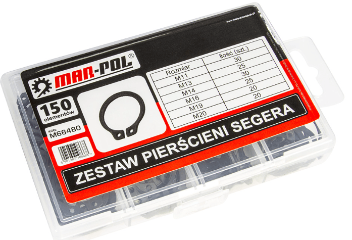Set de inele Seeger (exterioare) – 150 de bucăți, set sigurante zegher - Bjc tools